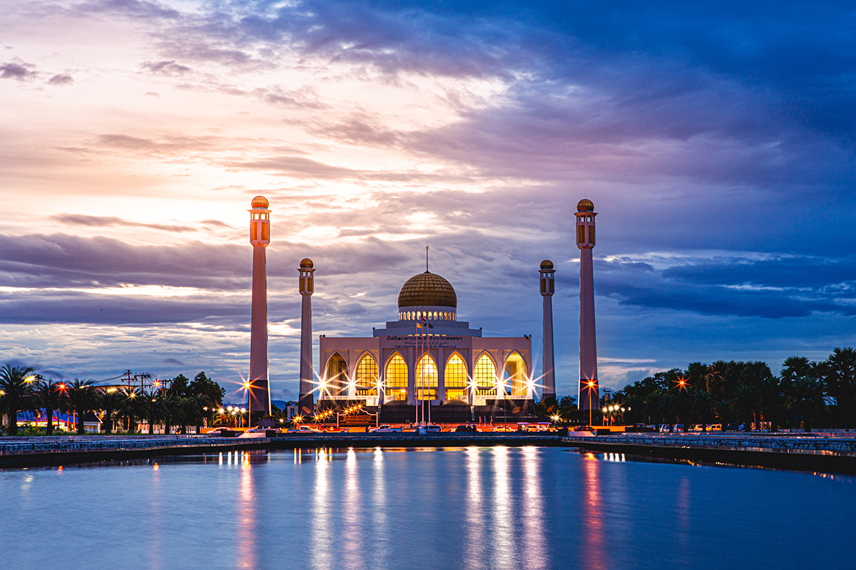 Thailand beautiful landscape Photography - Services - Songkhla Central Mosque at Sunset